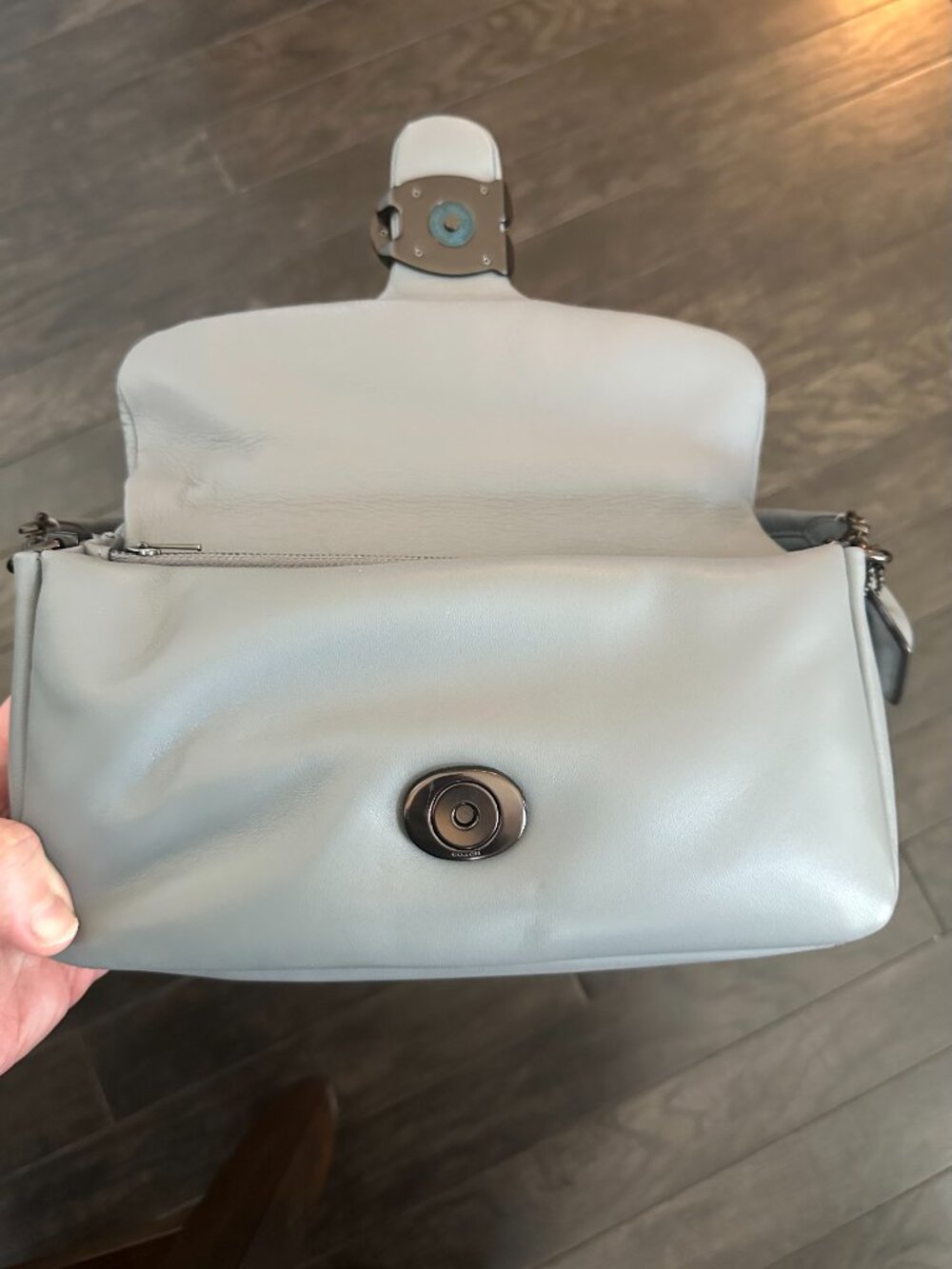 Coach Light Grey Pillow Tabby Shoulder Bag/Purse Style #L2081-C0772 - Picture 7 of 13